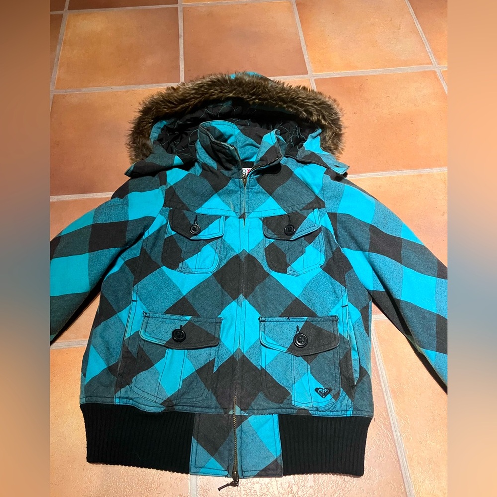 Roxy Parker/Bomber Jacket insulated with faux fur hood